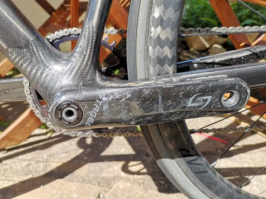 Photograph from the Horsepower Coaching blog post The Lightest Disc Brake Bike???