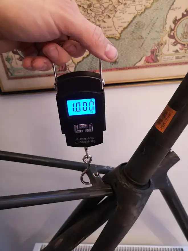 Photograph from the Horsepower Coaching blog post The Lightest Disc Brake Bike???