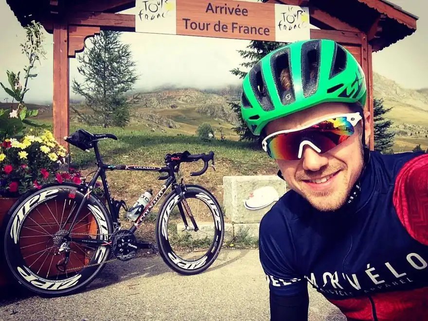 Quick bike check and warm up spin up the Alpe d'Huez climb complete